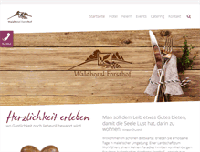 Tablet Screenshot of forsthof-hotel.de